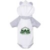 Fine Jersey Infant Short Sleeve Raglan Bodysuit with Hood & Ears Thumbnail
