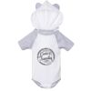 Fine Jersey Infant Short Sleeve Raglan Bodysuit with Hood & Ears Thumbnail