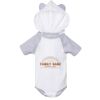 Fine Jersey Infant Short Sleeve Raglan Bodysuit with Hood & Ears Thumbnail