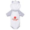 Fine Jersey Infant Short Sleeve Raglan Bodysuit with Hood & Ears Thumbnail