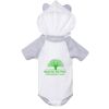 Fine Jersey Infant Short Sleeve Raglan Bodysuit with Hood & Ears Thumbnail