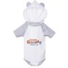 Fine Jersey Infant Short Sleeve Raglan Bodysuit with Hood & Ears Thumbnail