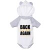 Fine Jersey Infant Short Sleeve Raglan Bodysuit with Hood & Ears Thumbnail