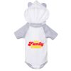 Fine Jersey Infant Short Sleeve Raglan Bodysuit with Hood & Ears Thumbnail