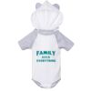 Fine Jersey Infant Short Sleeve Raglan Bodysuit with Hood & Ears Thumbnail