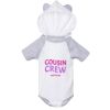Fine Jersey Infant Short Sleeve Raglan Bodysuit with Hood & Ears Thumbnail