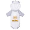 Fine Jersey Infant Short Sleeve Raglan Bodysuit with Hood & Ears Thumbnail