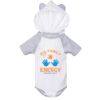 Fine Jersey Infant Short Sleeve Raglan Bodysuit with Hood & Ears Thumbnail
