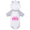 Fine Jersey Infant Short Sleeve Raglan Bodysuit with Hood & Ears Thumbnail
