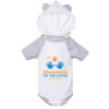 Fine Jersey Infant Short Sleeve Raglan Bodysuit with Hood & Ears Thumbnail