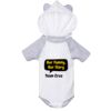 Fine Jersey Infant Short Sleeve Raglan Bodysuit with Hood & Ears Thumbnail