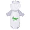 Fine Jersey Infant Short Sleeve Raglan Bodysuit with Hood & Ears Thumbnail