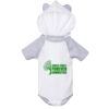 Fine Jersey Infant Short Sleeve Raglan Bodysuit with Hood & Ears Thumbnail