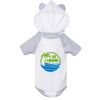 Fine Jersey Infant Short Sleeve Raglan Bodysuit with Hood & Ears Thumbnail