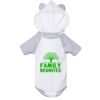 Fine Jersey Infant Short Sleeve Raglan Bodysuit with Hood & Ears Thumbnail