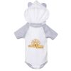 Fine Jersey Infant Short Sleeve Raglan Bodysuit with Hood & Ears Thumbnail