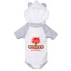 Fine Jersey Infant Short Sleeve Raglan Bodysuit with Hood & Ears Thumbnail