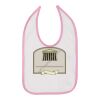 Infant Contrast Trim Premium Jersey Bib Thumbnail